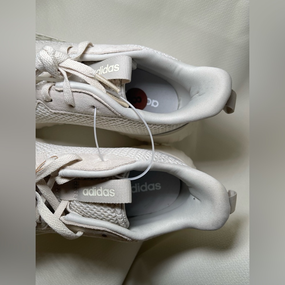 NWT Adidas Women’s Off-White Beige Mesh Athletic Shoe Sneakers Size 8 - Picture 10 of 15